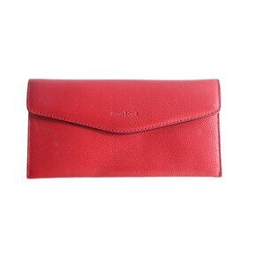 Gianni Conti Italian Red Leather Small Womens Purse 9408159